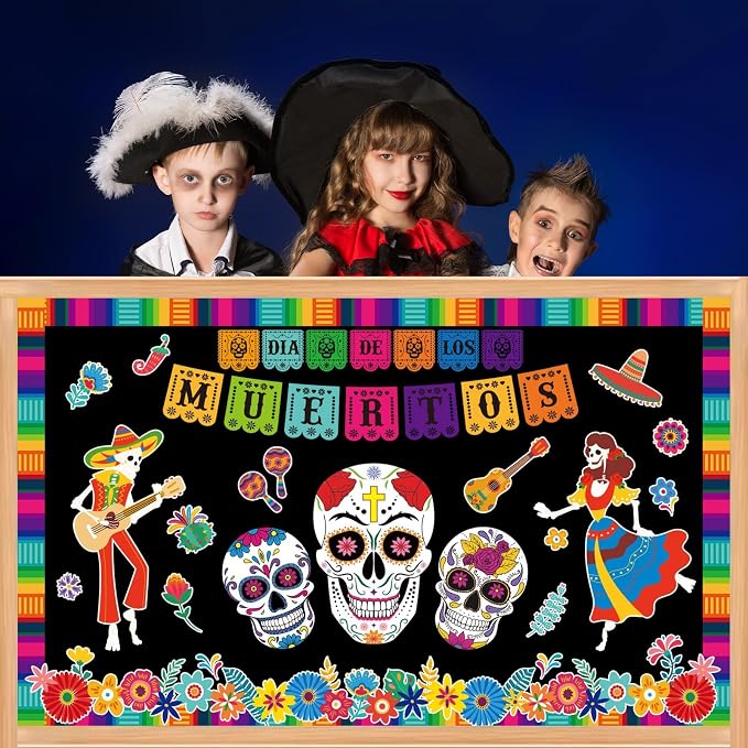 Dia De Los Muertos Bulletin Board Decorations Day of The Dead Altars Decor