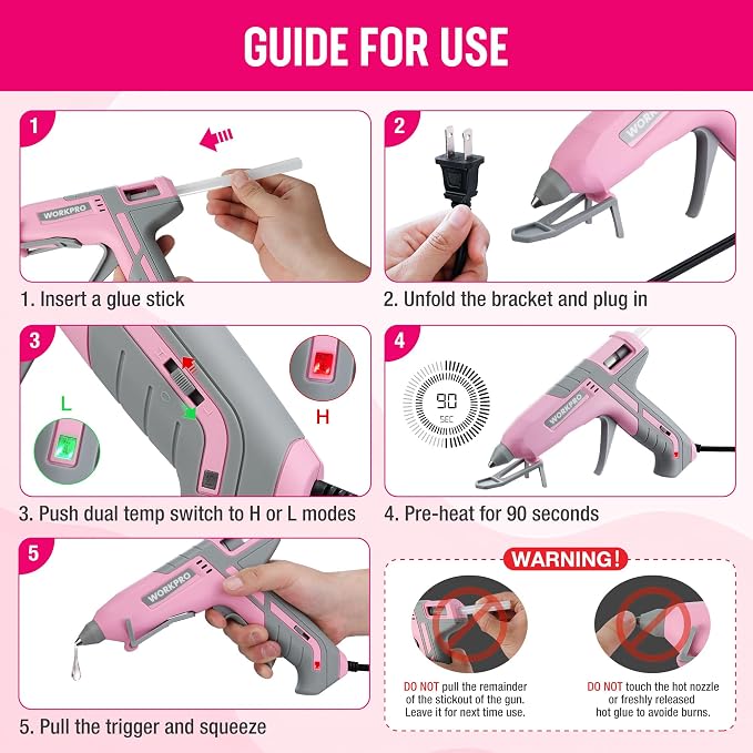 WORKPRO Hot Glue Gun Full Size
