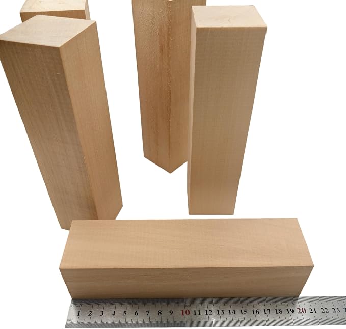 5PCS Basswood Carving Blocks, Whittling Wood Carving Kit, Unfinished Wooden