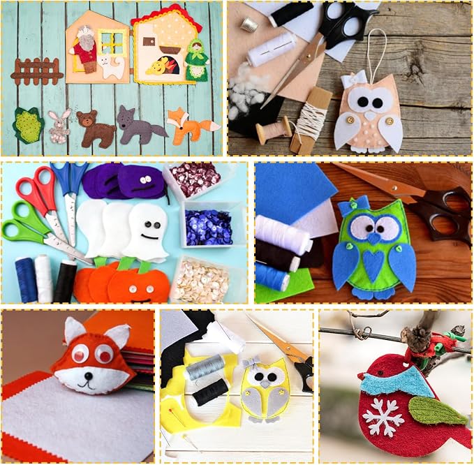 10Pcs Felt Sheets Fabric, 1mm | Polyester,