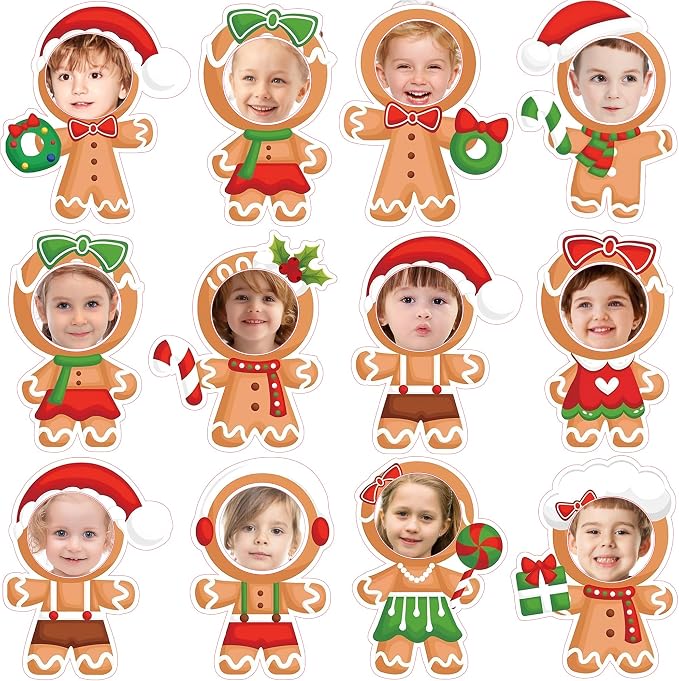 50 Pcs Christmas Gingerbread Cutouts | DIY Bulletin Board Decoration Photo