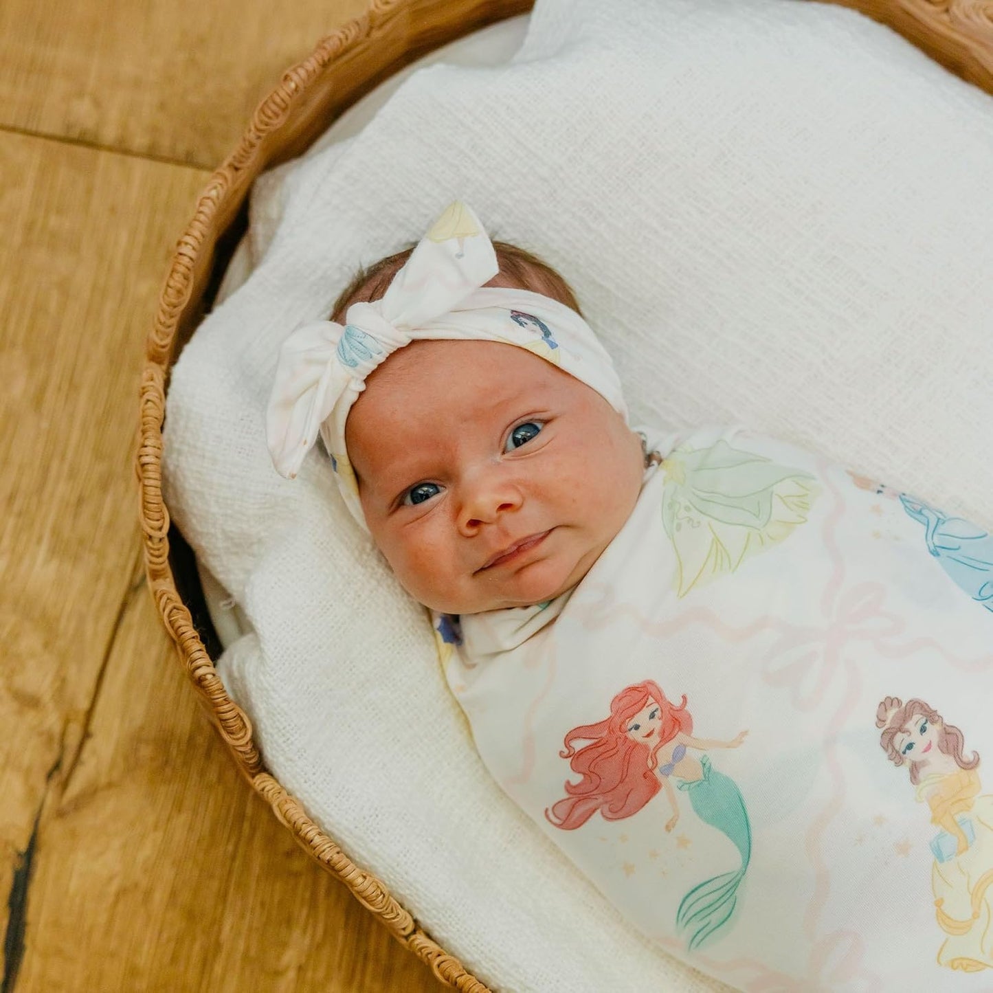 Copper Pearl Large Premium Knit Baby Swaddle Receiving Blanket Disney Princess