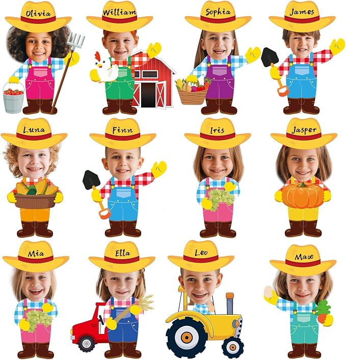 60pcs Farm Theme Cutouts Farmer