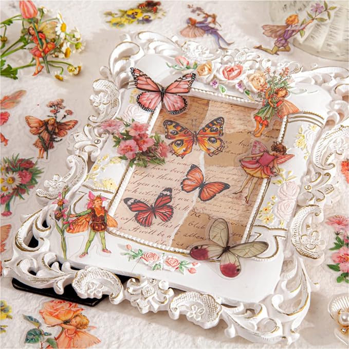 180Pcs Vintage Fairy Stickers Scrapbooking Floral Craft | High quality