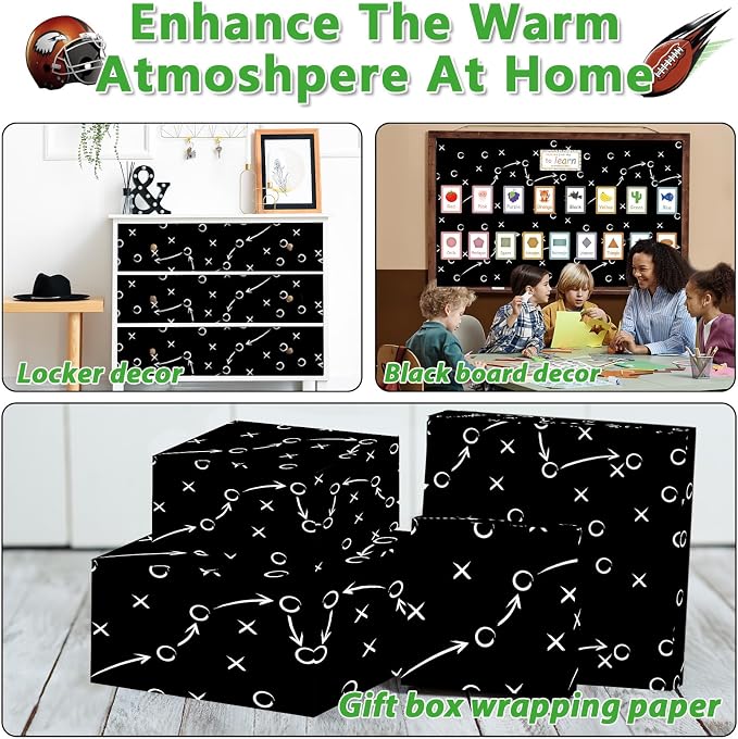 Qyeahkj Football Bulletin Board Paper Roll Football Tactic Bulletin Board
