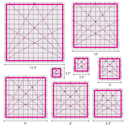 8 Quilting Rulers, Quilting Square Rulers | Quilting Rulers and Templates