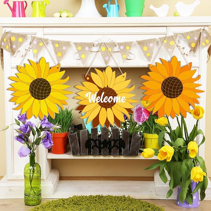 Large Size 12" Wooden Spring Ornaments to Paint, Flower Wooden DIY Blank