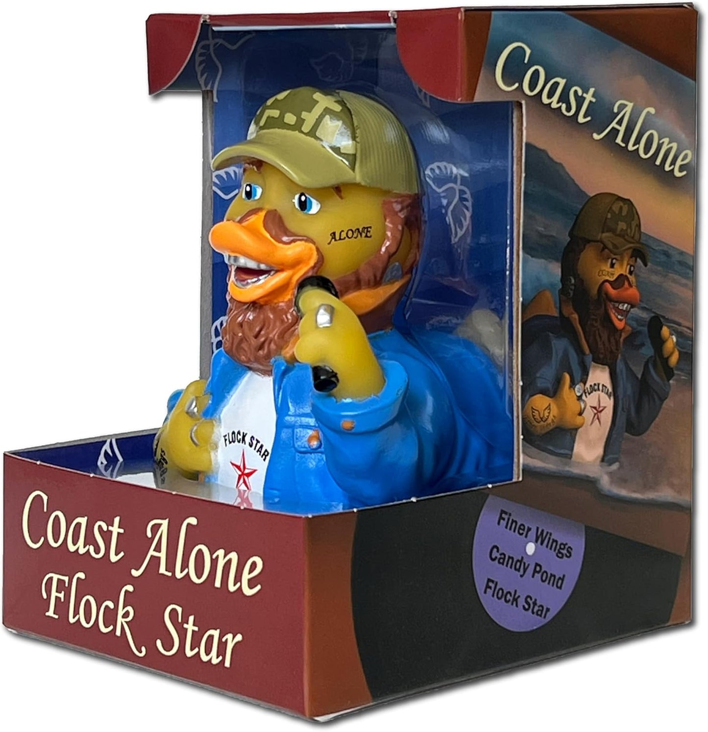 CelebriDucks - Coast Alone - Flock Star - Floating Rubber Ducks - Collectible Bath Toy Gift for Kids & Adults of All Ages