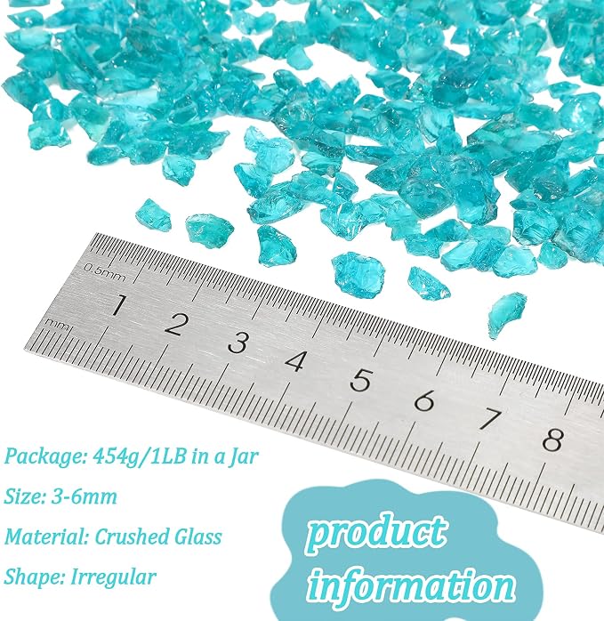 1.5 lb Glass Gravel Stone 3-6 mm Glitter Gravel Stone Luster Reflective