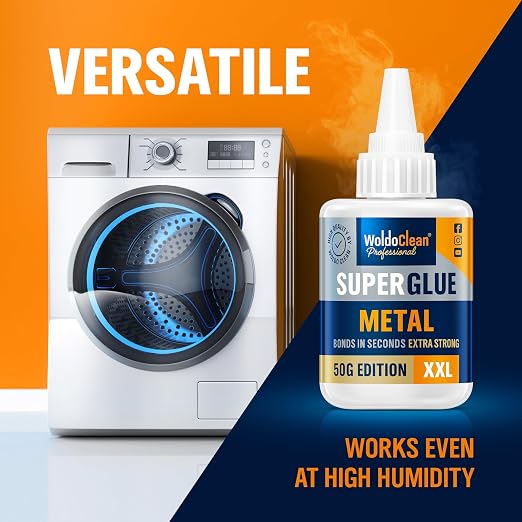 WoldoClean Metal Super Glue 50g Extra Strong Adhesive | Heavy Duty Waterproof