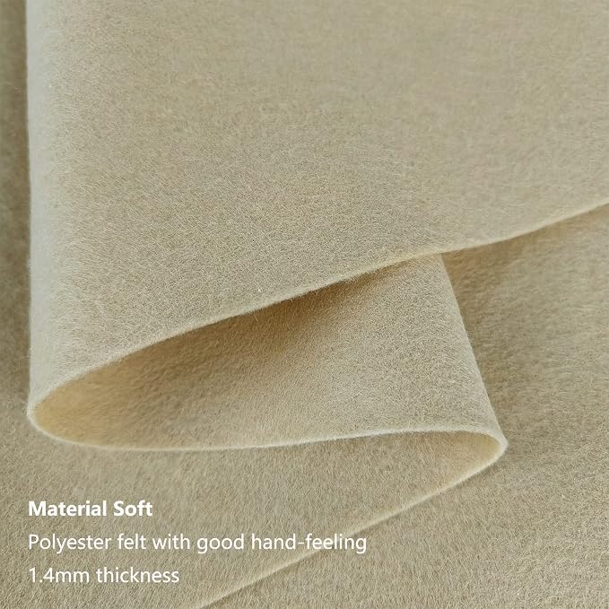 Jtnohx Craft Felt, 1 Square Yard Felt Fabric, 1.4mm Thickness Soft Flexible