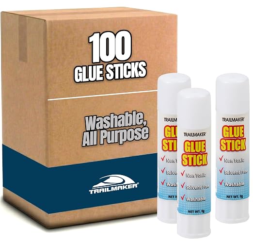 100 Pack Glue Sticks Bulk for Kids, Scrapbooking