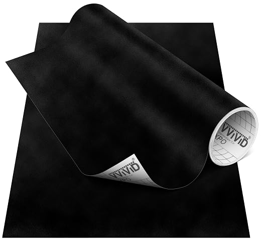 VViViD DECO65 Suede Black Permanent Adhesive Craft Vinyl
