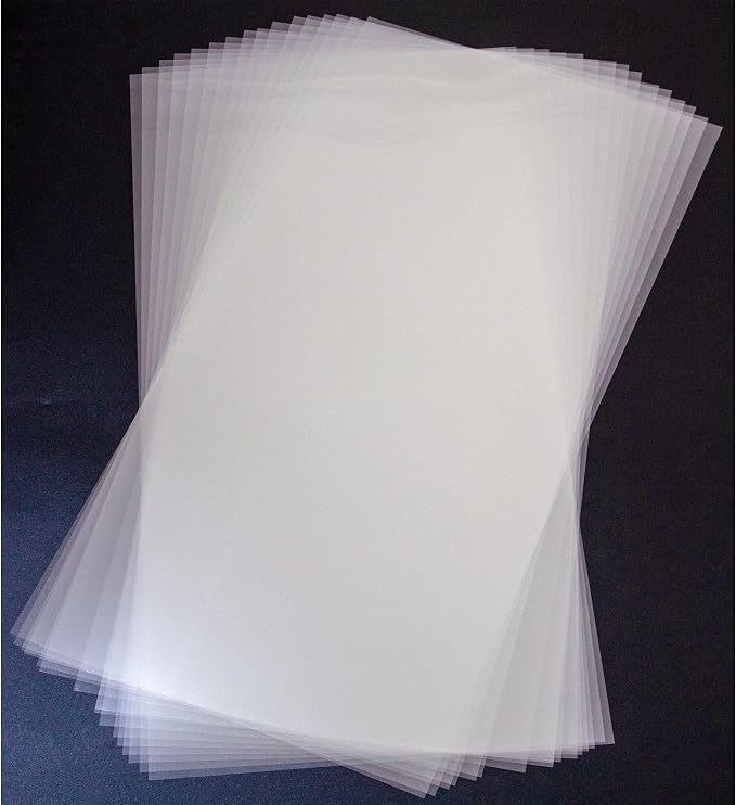 16PCS 6 Mil Blank Mylar Stencil Sheets, 12 X 24 inch Clear Plastic Sheets