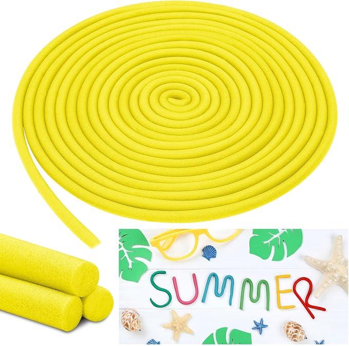 Frienda 5/8 Inch x 40 Ft Yellow Foam Noodles