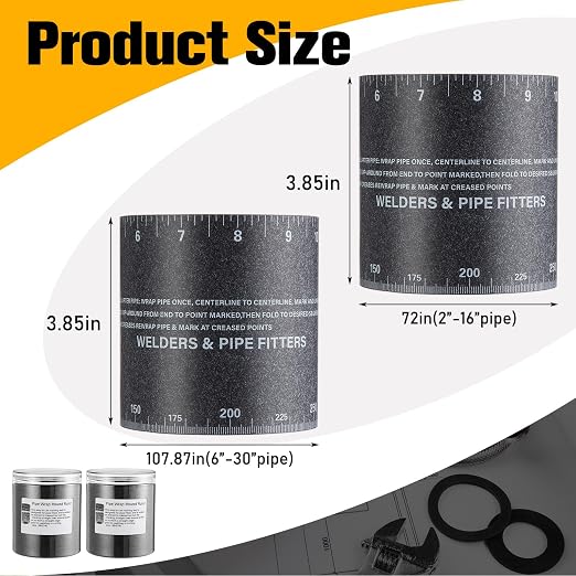 Relaxweex 2 Pack Pipe Wrap Around Flex Angle Pipe Measuring Tool