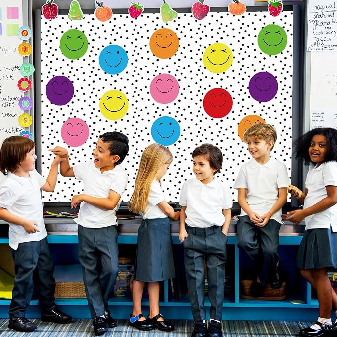 Qyeahkj Black Dot Bulletin Board Paper Roll Black Polka Dot Bulletin Board