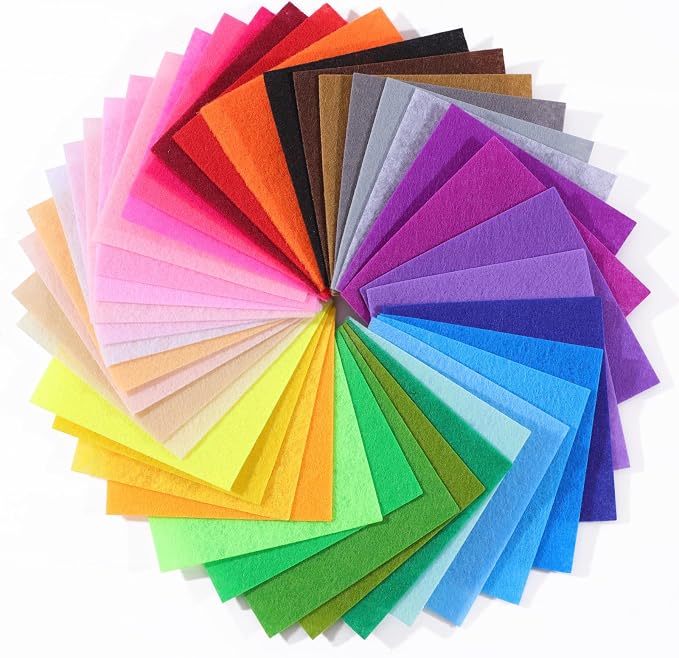 40 PCS Assorted Colors Soft Nonwoven Felt Sheets