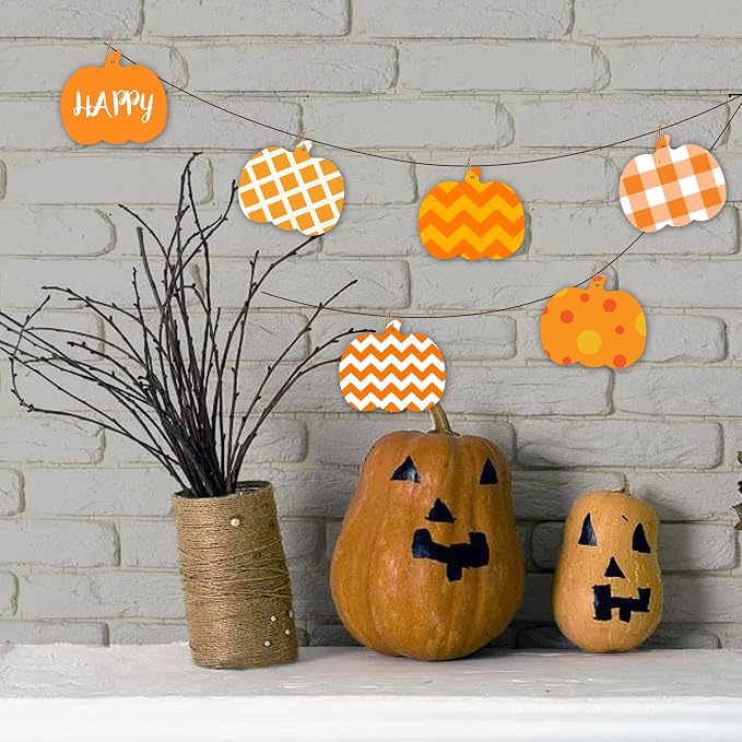 50 PCS Pumpkin Wood Cutouts Unfinished Fall Wooden Cutouts Blank Pumpkin Wood