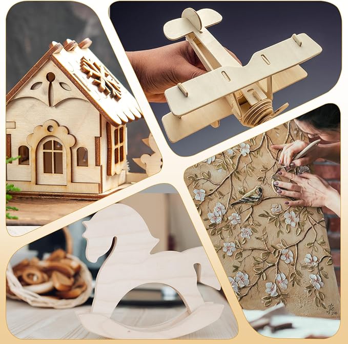 12PCS Balsa Wood Sheet, 2mm 4x8in and 4x4in Thin Unfinished Wood Boards Plywood