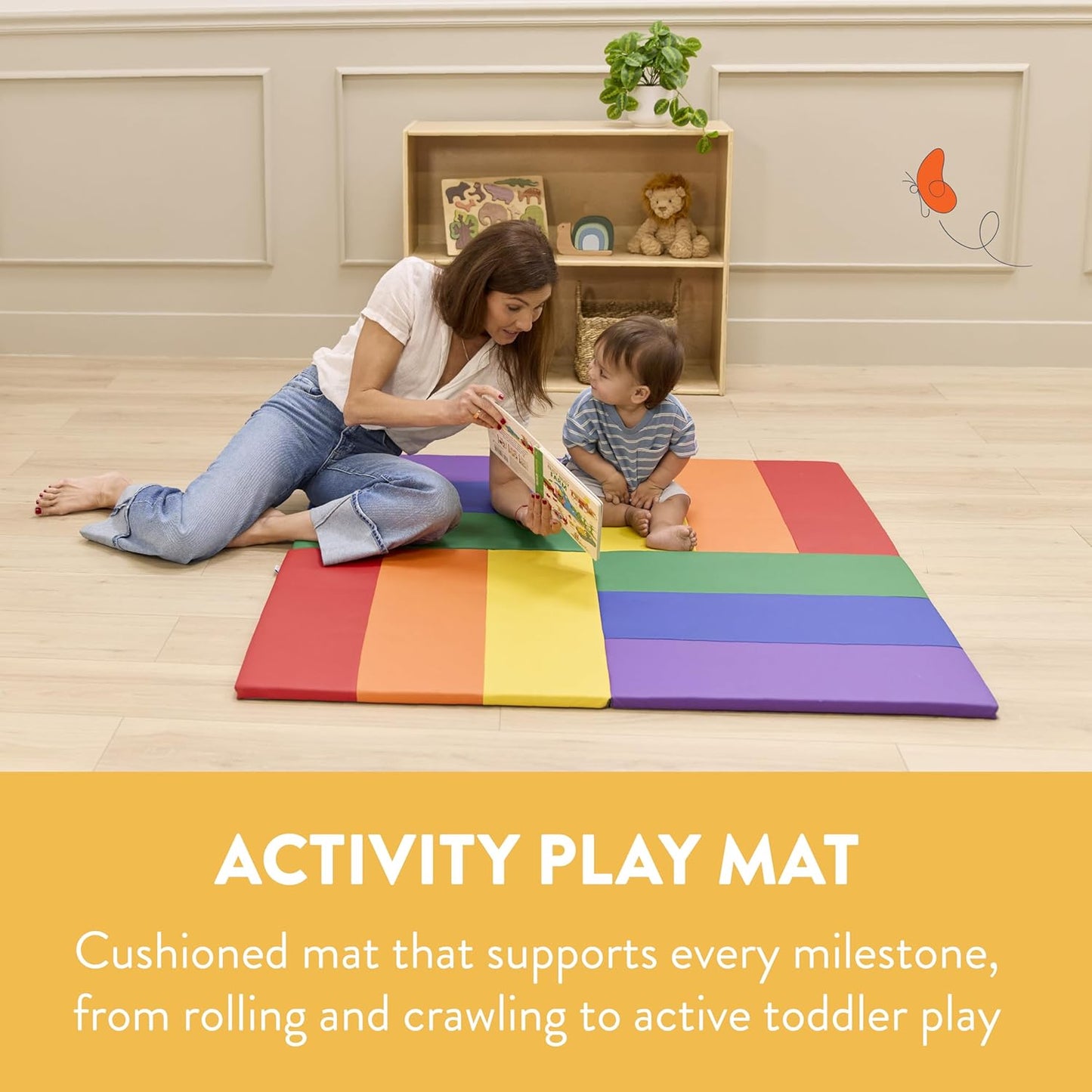 FlipTiles Folding Activity Mat, Folding Playmat, Assorted