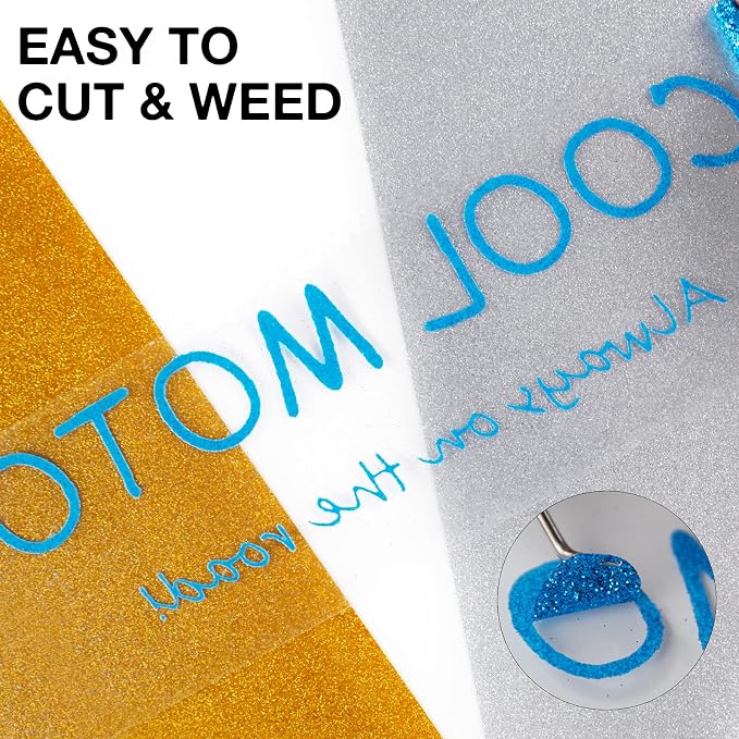 HTVRONT Glitter HTV Heat Transfer Vinyl Roll