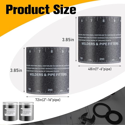 Relaxweex 2 Pack Pipe Wrap Around Flex Angle Pipe Measuring Tool