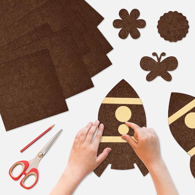 Morcheiong 50 Pcs Felt Fabric Soft Felt Fabric Sheet