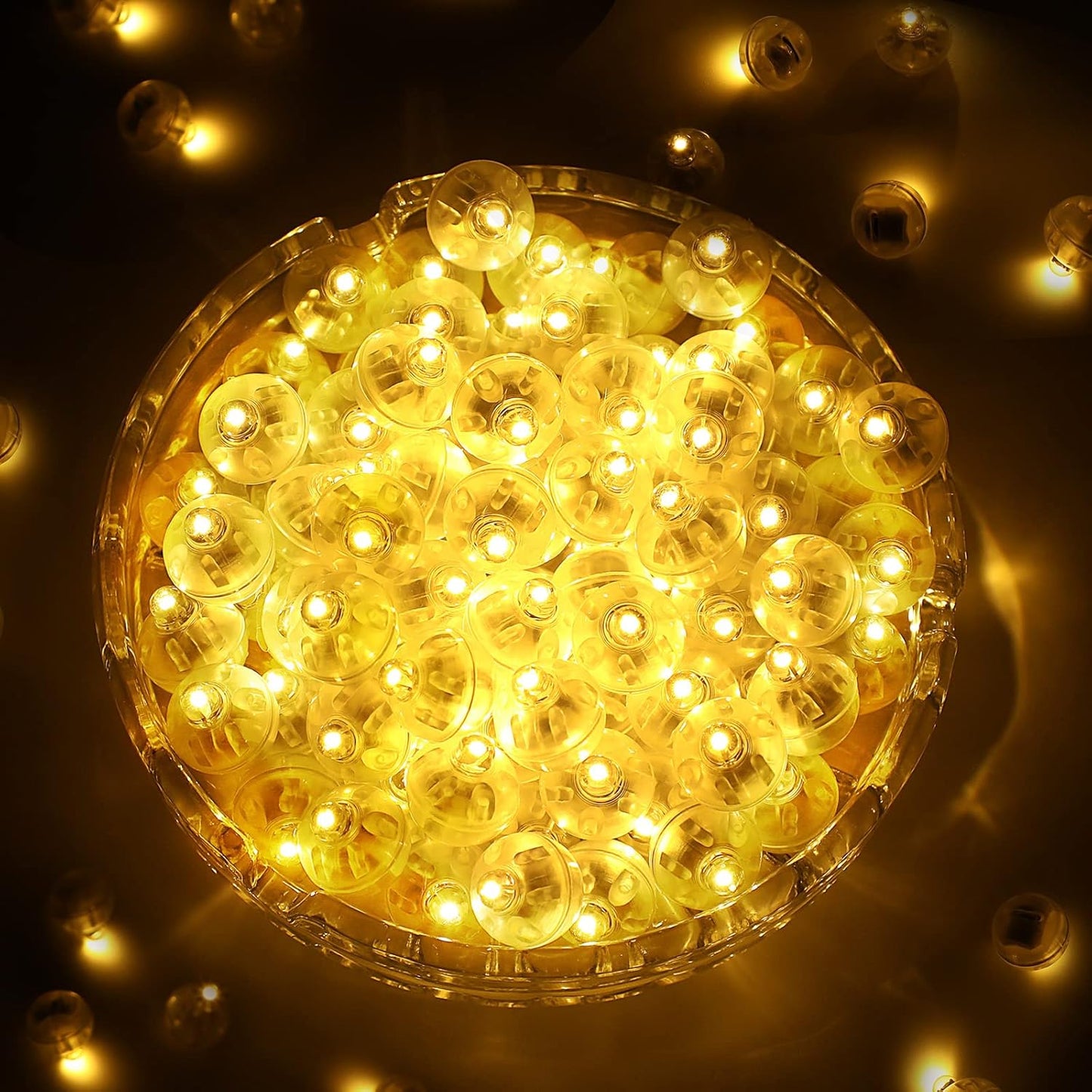 ZGWJ 200PCs Mini Led Lights,Led Balloons for Party Decorations Neon Party Paper Lantern Easter Eggs Birthday Party Wedding Halloween Christmas Decoration