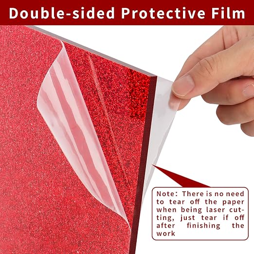 2 PCS 8 x 8 inch Glitter Colored Plexiglass Acrylic Sheets