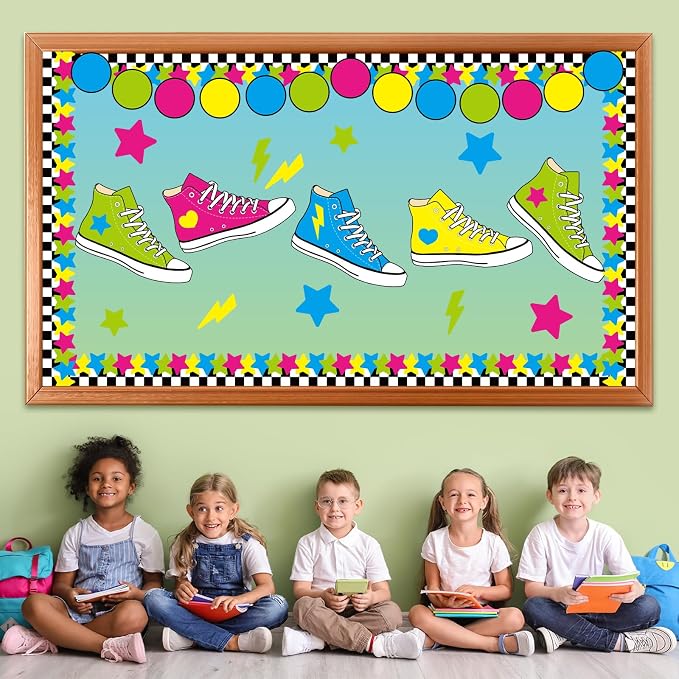 Qyeahkj 17.7in x 20ft Bulletin Board Paper Roll Bulletin Board Background Paper