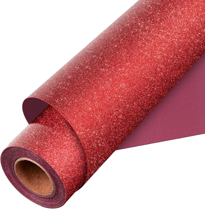 Aoder Red Glitter HTV Heat Transfer Vinyl