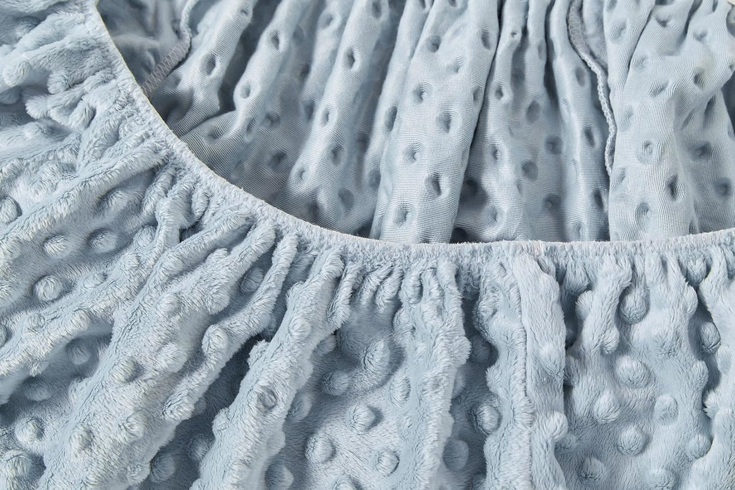Changing Pad Cover Super Soft Dots Skin-Friendly Breathable Wipeable Changing Table Sheets for Baby Boy and Baby Girl (Cloud Blue)