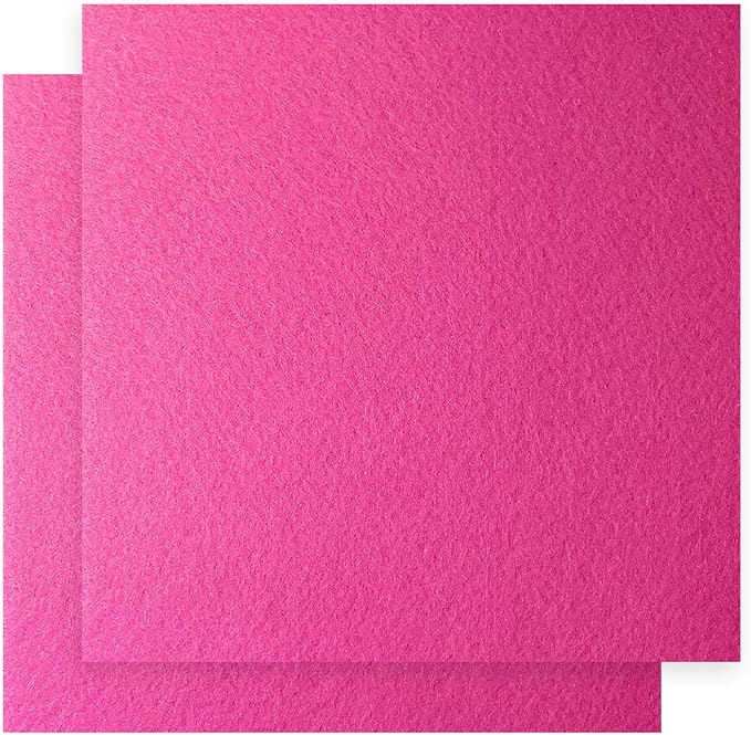 12" x 12" Felt Fabric Sheets for Crafts, Squares Felt Fabric Sheets, 1mm Thick