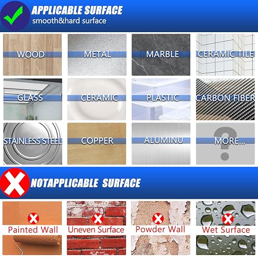 ZMUAXUAN Clear Double Sided Adhesive Mounting Tape Heavy Duty Removable