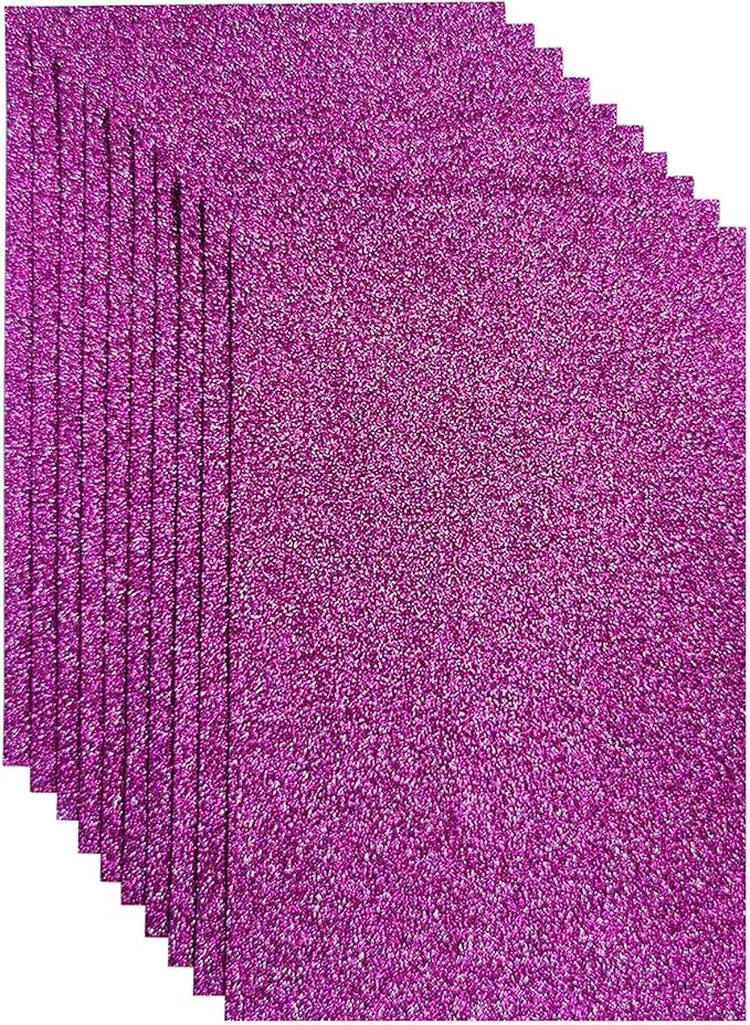 Jtnohx Glitter Felt Fabric, 8 x12 inches Felt Square Glitter