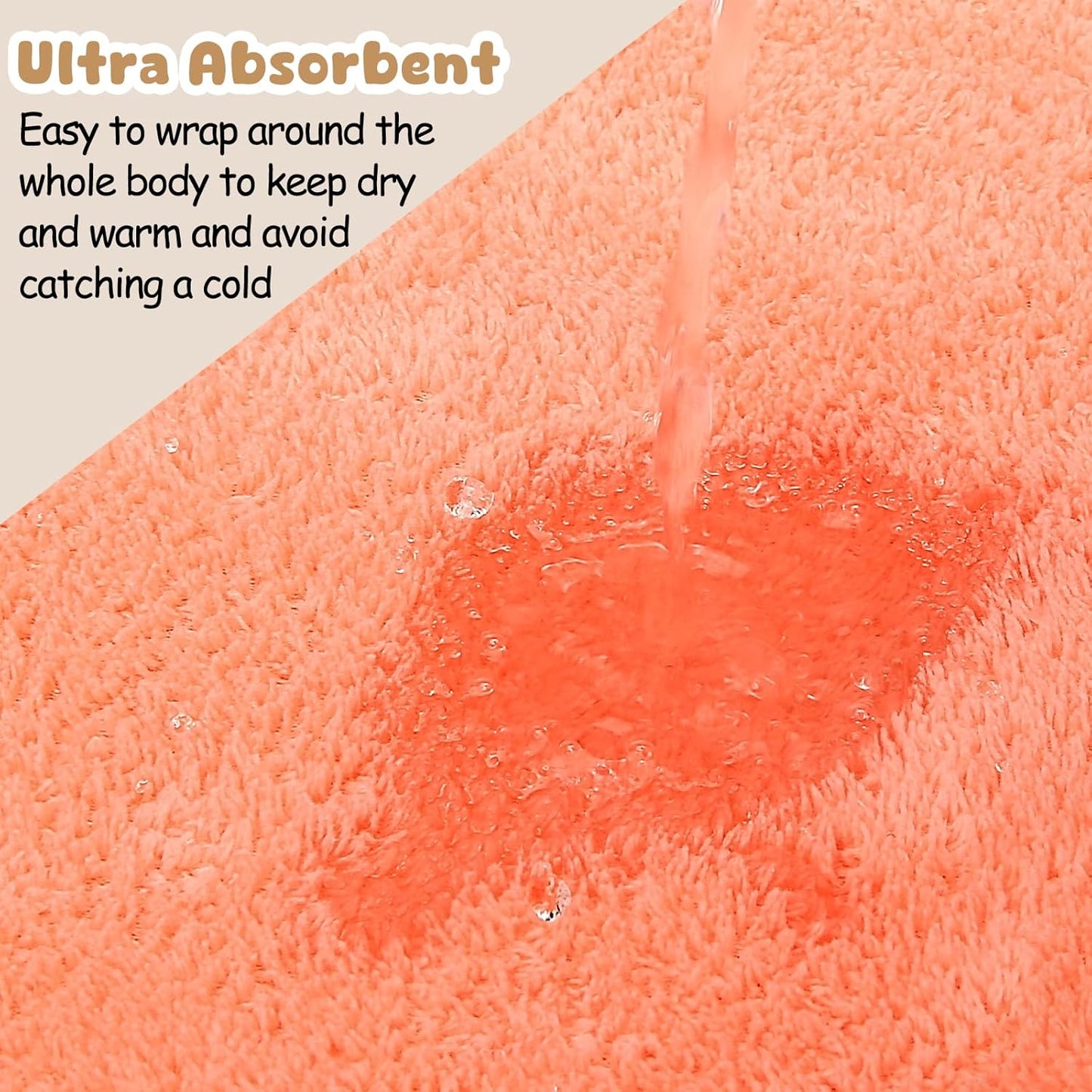 6 Pack Baby Hooded Bath Towels, Premium Ultra Soft Absorbent Coral Fleece Bath Towel Set for Newborns, Infants, Toddlers, and Kids, 31.5 X 31.5 Inch Hooded Towel for Boys and Girls