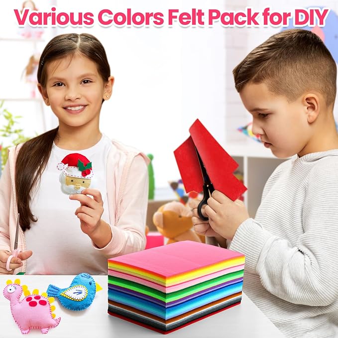 Moukeren 120 Pcs 12 x 12 Inch Felt Sheets Bulk