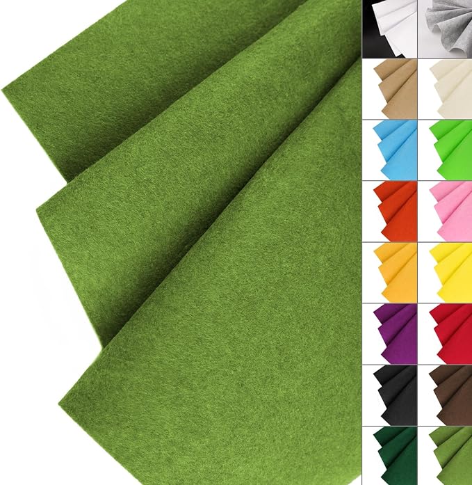 IONTACH 36" X 36" Stiff Felt Fabric 1.2mm Thick | Felt Sheet