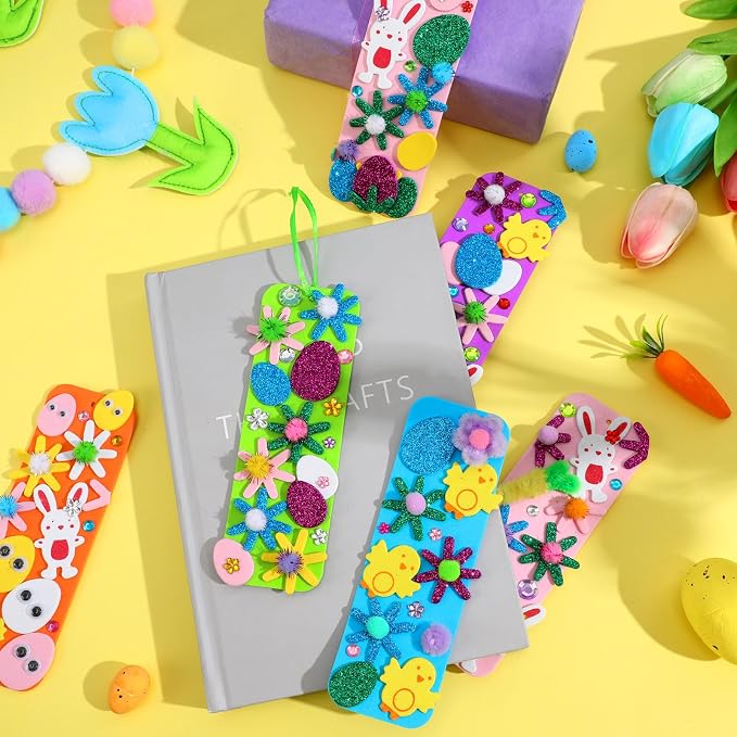 Easter Kids Craft Kit 36Sets Spring Foam Stickers Bookmark Ornament Decor | 36
