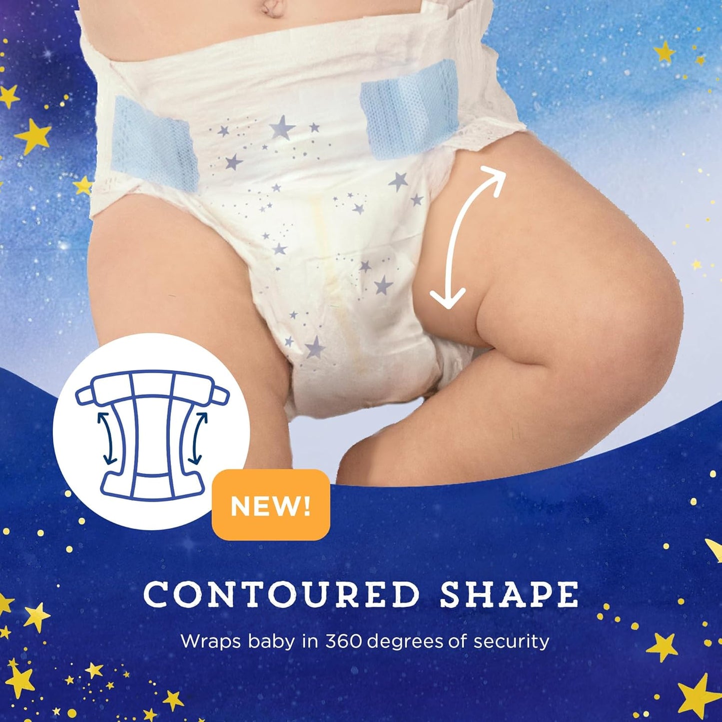 Amazon Brand - Mama Bear Overnight Diapers, Size 6, 54 Count