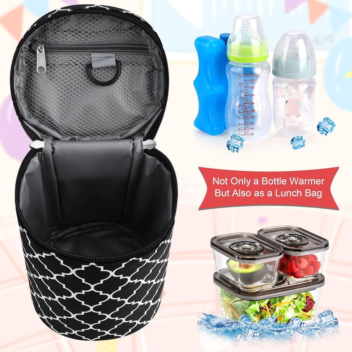 Accmor Breastmilk Cooler Bag, Insulated Baby Bottle Cooler Tote Bags for Nursing Mom Daycare