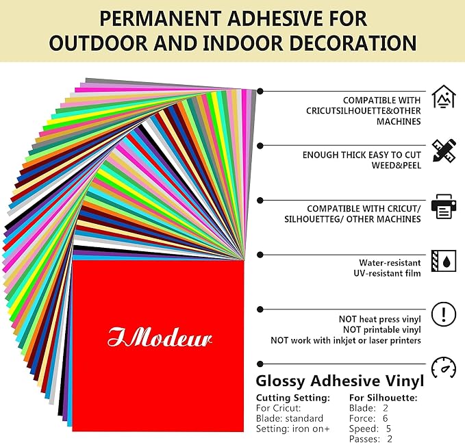 IModeur Permanent Adhesive Vinyl Sheets