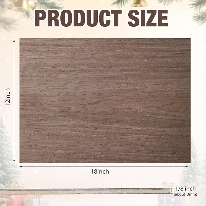12 Pcs Walnut Color Wood Sheets Plywood Board