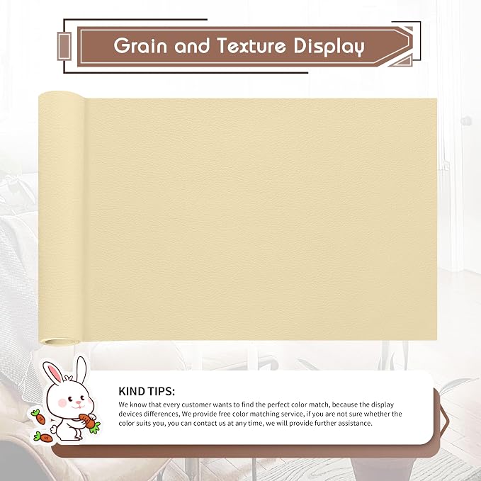 KING MOUNTAIN Leather Repair Patch, 12 x 60 Inches Self-Adhesive Repair Tape