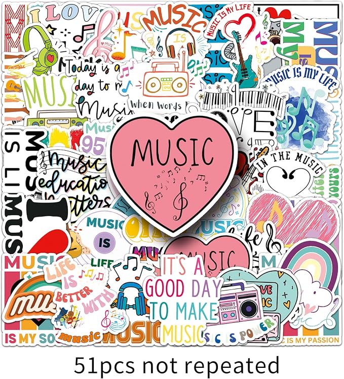 Love Music Inspirational Stickers