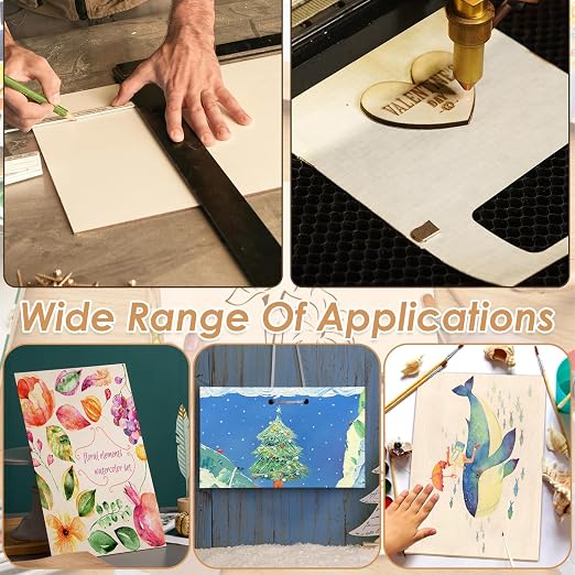 Balsa Wood Craft Sheets for DIY Projects, 12 Pieces, Natural Color