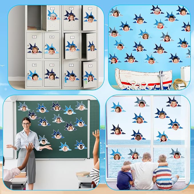 gisgfim 80Pcs Summer Cutouts Shark Decorations Under The Sea Bulletin Board