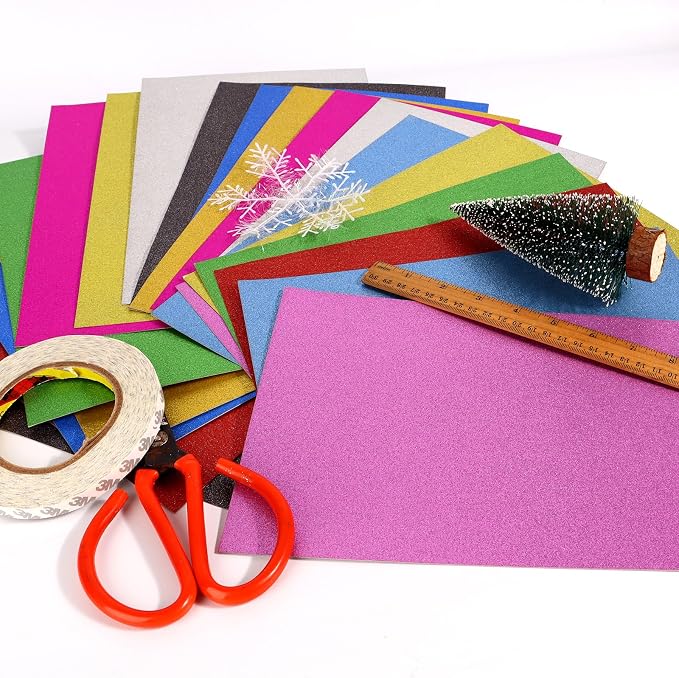 20 Sheets Glitter Decorative Cardstock Paper 30 X 20cm A4 Paper