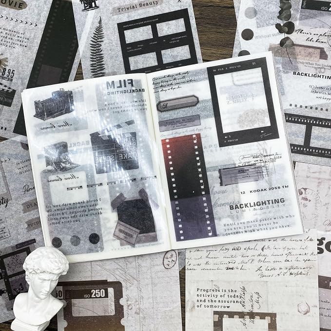 Vintage Washi Stickers Book for Journaling